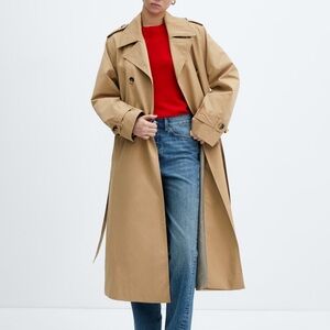 Mango double button trench coat